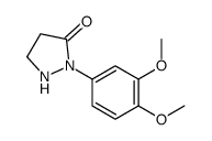 2-(3,4-dimethoxyphenyl)pyrazolidin-3-one结构式