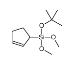 cyclopent-2-en-1-yl-dimethoxy-[(2-methylpropan-2-yl)oxy]silane结构式
