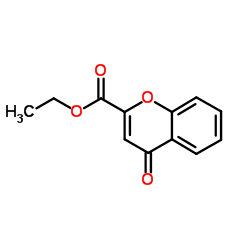 4-氧代-4H-1-苯并吡喃-2-甲酸乙酯结构式