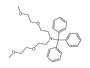 2-(2-methoxyethoxy)-N-(2-(2-methoxyethoxy)ethyl)-N-tritylethan-1-amine结构式