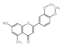 4H-1-Benzopyran-4-one,2-(3,4-dimethoxyphenyl)-7-hydroxy-5-methyl-结构式