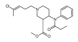 methyl 1-[(Z)-4-chloropent-3-enyl]-4-(N-propanoylanilino)piperidine-3-carboxylate结构式