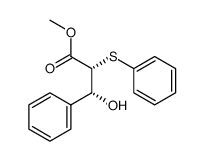 methyl (2R,3R)-3-hydroxy-3-phenyl-2-(phenylsulfanyl)propionate结构式