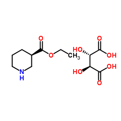 (R)-3-哌啶甲酸乙酯-L-酒石酸盐结构式
