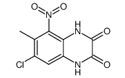 7-chloro-6-methyl-5-nitro-1,4-dihydroquinoxaline-2,3-dione结构式