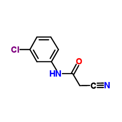 N-(3-氯-苯基)-2-氰基-乙酰胺结构式