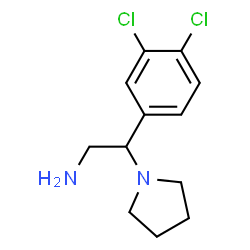 2-(3,4-dichlorophenyl)-2-pyrrolidin-1-ylethanamine structure