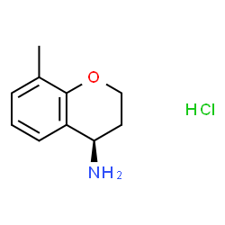 (4R)-8-甲基-3,4-二氢-2H-1-苯并吡喃-4-胺盐酸盐结构式