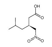 (S)-(+)-5-methyl-3-(nitromethyl)hexanoic acid结构式
