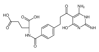 N-[4-[3-(2,4-二氨基-1,6-二氢-6-氧代-5-嘧啶基)-3-氧代丙基]苯甲酰基]-L-谷氨酸结构式