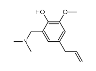 6-dimethylaminomethyl-2-methoxy-4-allylphenol结构式