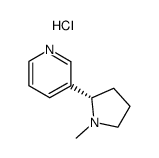 Nicotine, hydrochloride, (-)- Structure