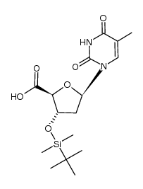 3'-O-(tert-butyldimethylsilyl)thymidine-5'-carboxylic acid结构式