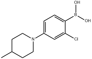 2-Chloro-4-(4-methylpiperidin-1-yl)phenylboronic acid Structure