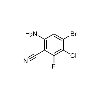 6-氨基-4-溴-3-氯-2-氟苄腈结构式