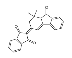 2-(1,1-dimethyl-9-oxo-1,2,9,9a-tetrahydro-fluoren-3-ylidene)-indan-1,3-dione Structure