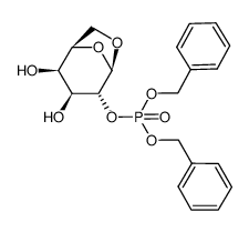 .beta.-D-Galactopyranose, 1,6-anhydro-, 2-bis(phenylmethyl) phosphate结构式