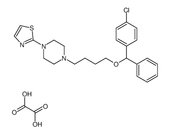 2-[4-[4-[(4-chlorophenyl)-phenylmethoxy]butyl]piperazin-1-yl]-1,3-thiazole,oxalic acid结构式