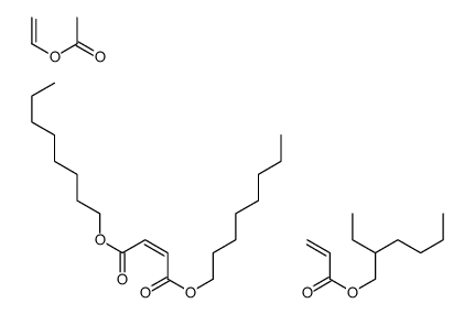 dioctyl (Z)-but-2-enedioate,ethenyl acetate,2-ethylhexyl prop-2-enoate Structure
