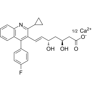 (3S,5S)-Pitavastatin (hemicacium) structure