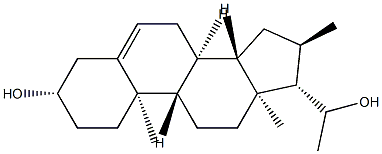 16α-Methylpregn-5-ene-3β,20-diol结构式