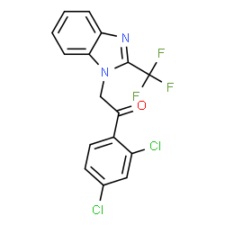 Ethanone,1-(2,4-dichlorophenyl)-2-[2-(trifluoromethyl)-1H-benzimidazol-1-yl]- Structure