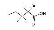 (+)(2R():3S)-2-bromo-3-methyl-valeric acid Structure
