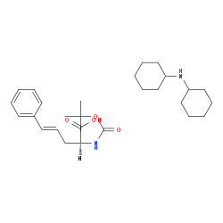二环己胺(S)-2-((叔丁氧基羰基)氨基)-5-苯基戊-4-烯酸乙酯结构式