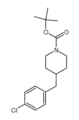 4-(4-chloro-benzyl)-piperidine-1-carboxylic acid tert-butyl ester结构式