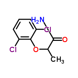 2-(2,6-二氯苯氧基)丙酰胺结构式