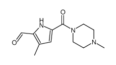 3-methyl-5-(4-methylpiperazine-1-carbonyl)-1H-pyrrole-2-carbaldehyde Structure