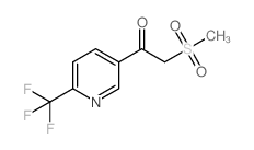 2-甲基磺酰基-1-[6-(三氟甲基)-吡啶-3-基]乙酮结构式