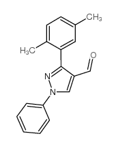 [3-(2,5-二甲基苯基)-1-苯基吡唑-4-基]甲醛结构式