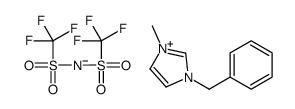 1-苄基-3-甲基咪唑双三氟甲磺酰亚胺盐结构式