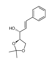 (R)-1-((R)-2,2-dimethyl-1,3-dioxolan-4-yl)-3-phenylprop-2-en-1-ol结构式