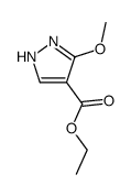 3-甲氧基-1H-吡唑-4-羧酸乙酯结构式