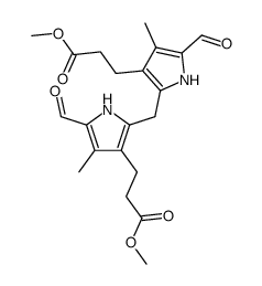 [5,5'-diformyl-4,4'-dimethyl-3,3'-bis[2-(methoxycarbonyl)ethyl]-2,2'-dipyrryl]methane结构式