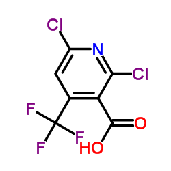 2,6-氯-4-三氟甲基烟酸结构式