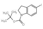 5-碘-2,3-二氢吲哚-1-羧酸叔丁酯结构式
