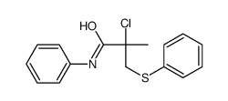 2-chloro-2-methyl-N-phenyl-3-phenylsulfanylpropanamide结构式