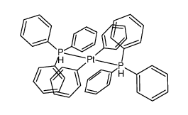 cis-bis(triphenylphosphino)diphenylplatinum(II) Structure