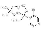 3-bromo-4-[1-(4,4-dimethyl-5H-1,3-oxazol-2-yl)-1-hydroperoxy-propyl]pyridine Structure