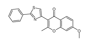 7-methoxy-2-methyl-3-(2-phenyl-1,3-thiazol-4-yl)chromen-4-one结构式