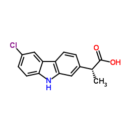 (R)-α-Methyl-6-chloro-9H-carbazole-2-acetic acid结构式