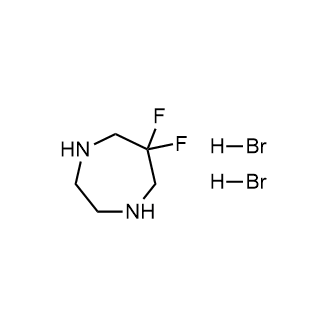6,6-二氟-1,4-二氮杂环庚烷二氢溴化物结构式