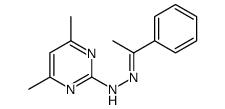 4,6-dimethyl-N-[(E)-1-phenylethylideneamino]pyrimidin-2-amine结构式