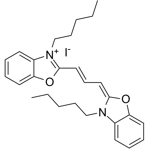 3,3'-二戊基氧杂羰花青碘化物结构式