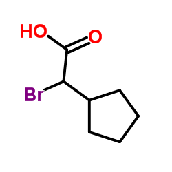 2-bromo-2-cyclopentylacetic acid Structure