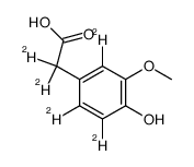 2,2-Dideutero-2-(4-hydroxy-3-methoxy-2,5,6-trideuterophenyl)-essigsaeure结构式
