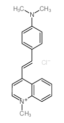 Quinolinium, 4-(p-dimethylaminostyryl)-1-methyl--chloride structure